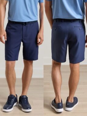 Peter Millar Performance‎ Shorts flat Front Navy size 38